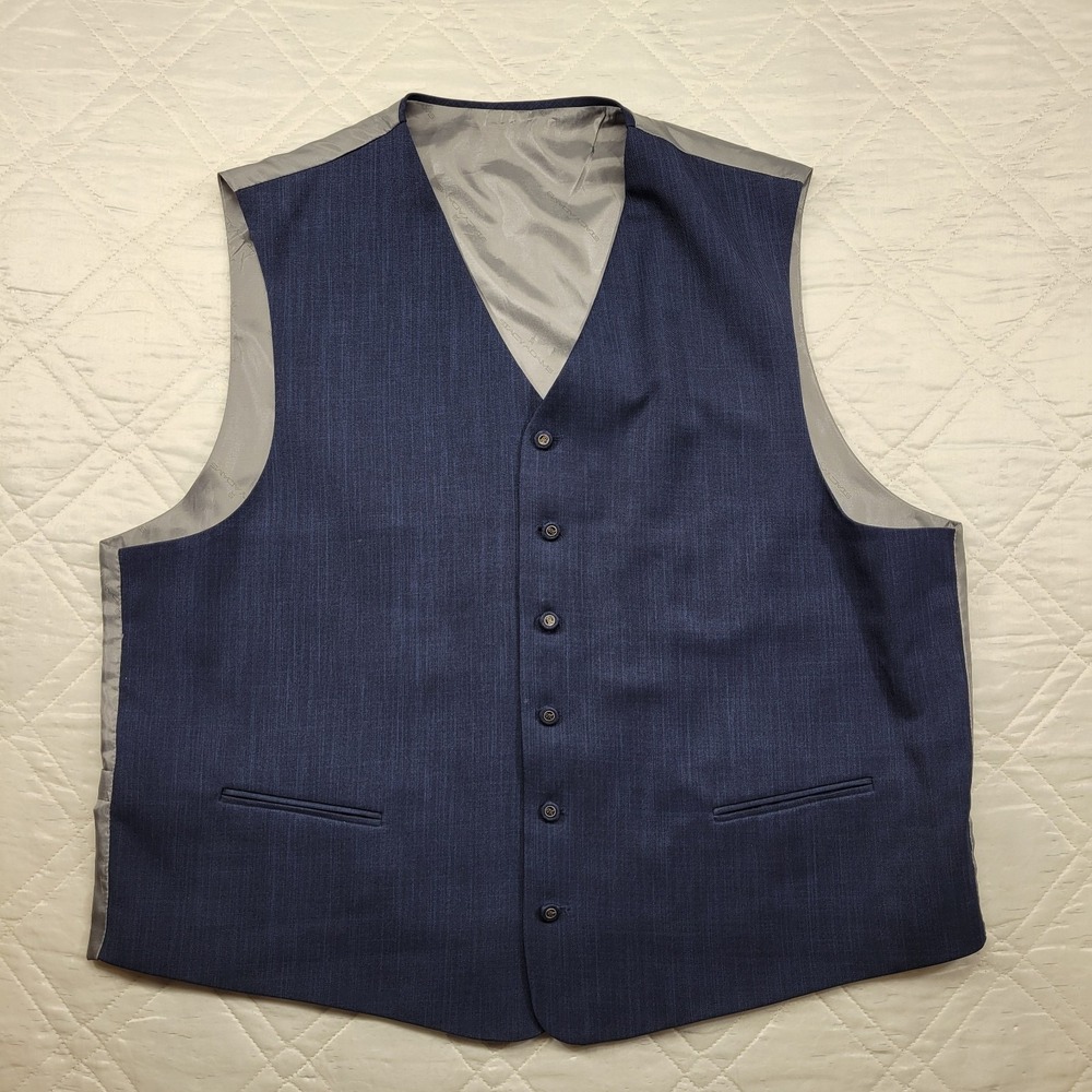 Stacy Adams suit Dark Blue Vest size 52R